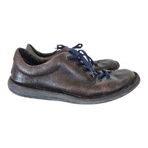 Camper Beetle Brown Leather Footfriendly Preppy Lightweight Shoes EU 44 US 11